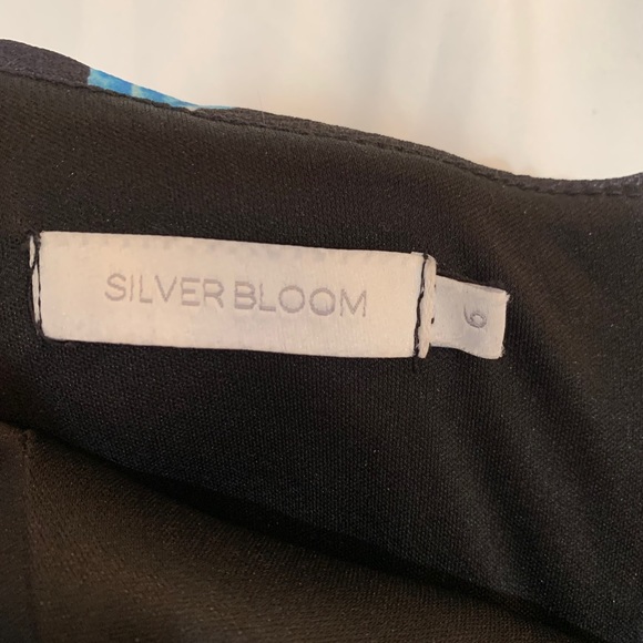 Bandeau Midi Dress in Dark Floral with Overlay - Picture 7 of 7